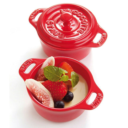 Staub Ceramic Round Cocotte, Cherry