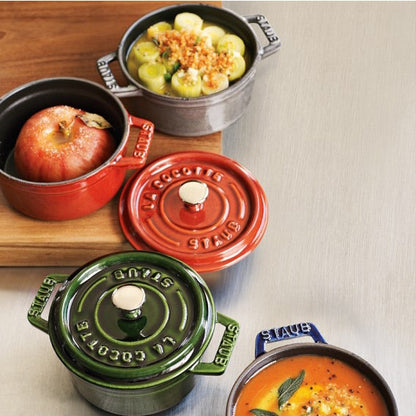 Staub Ceramic Round Cocotte, Cherry