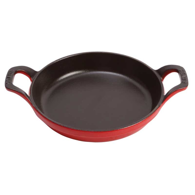 Staub Large Round Dish In Cast Iron, Cherry