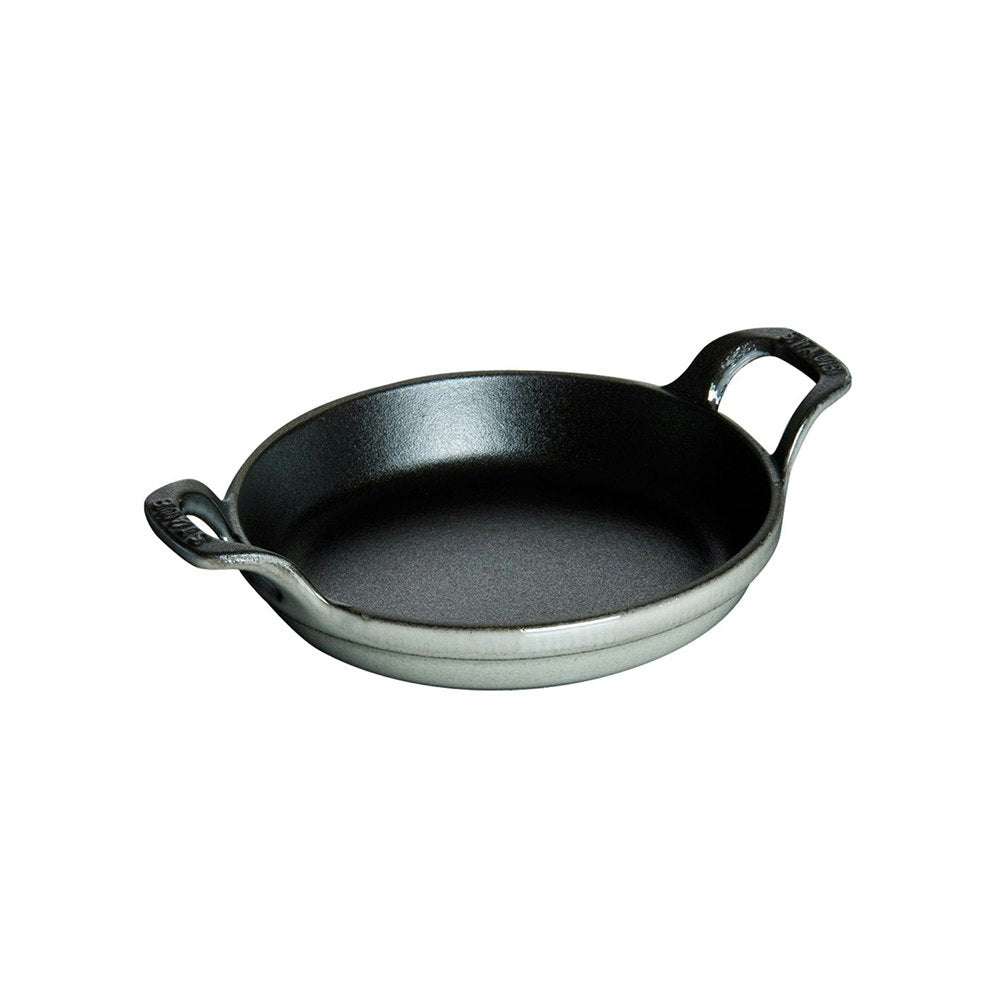 Staub Large Round Dish In Cast Iron, Graphite Grey