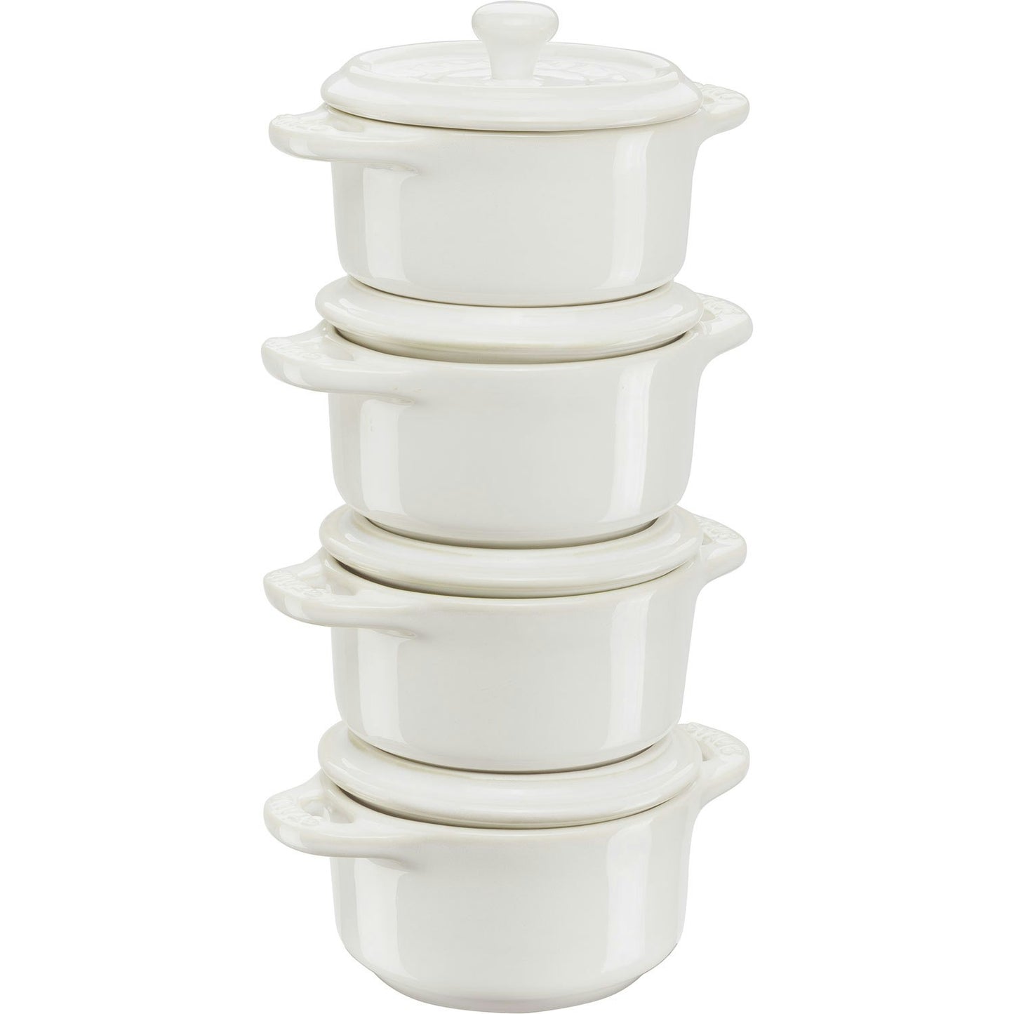 Staub Topfset Mini Ø10 4-er Set, Ivory White