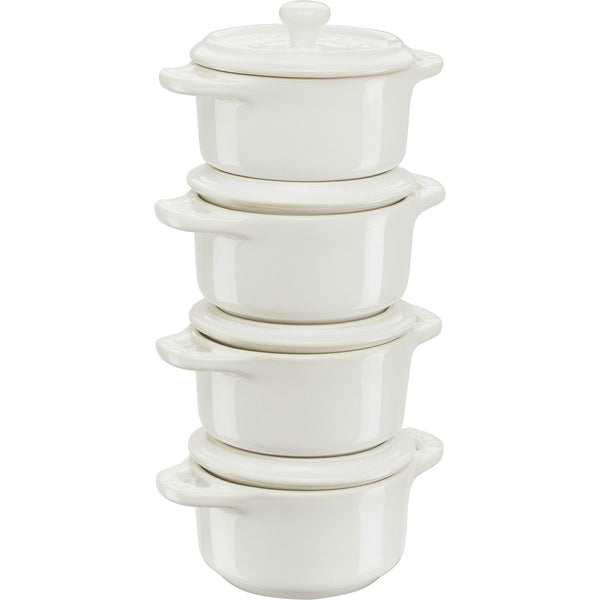 Staub Topfset Mini Ø10 4-er Set, Ivory White