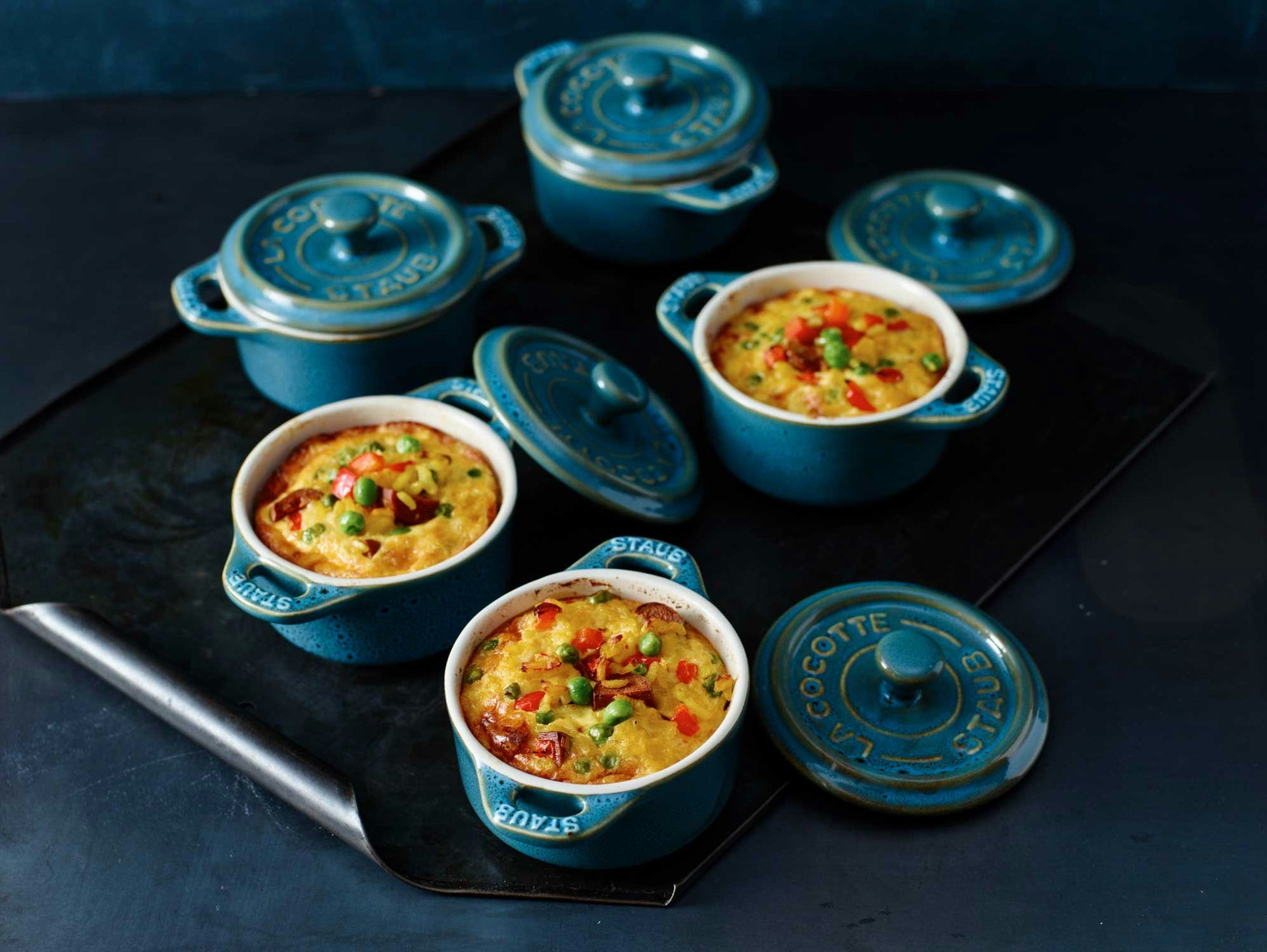 Staub Topfset Mini Ø10 4-er Set, Türkis