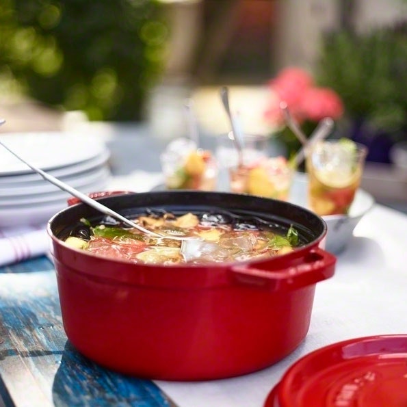 Staub Runde Kochtopf Aus Gusseisen 8,35 L, Kirsche