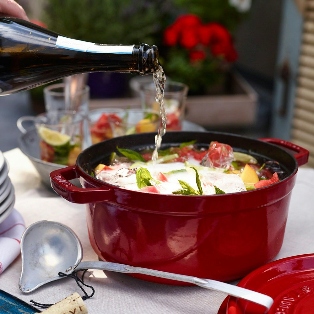 Staub Runde Kochtopf Aus Gusseisen 8,35 L, Kirsche