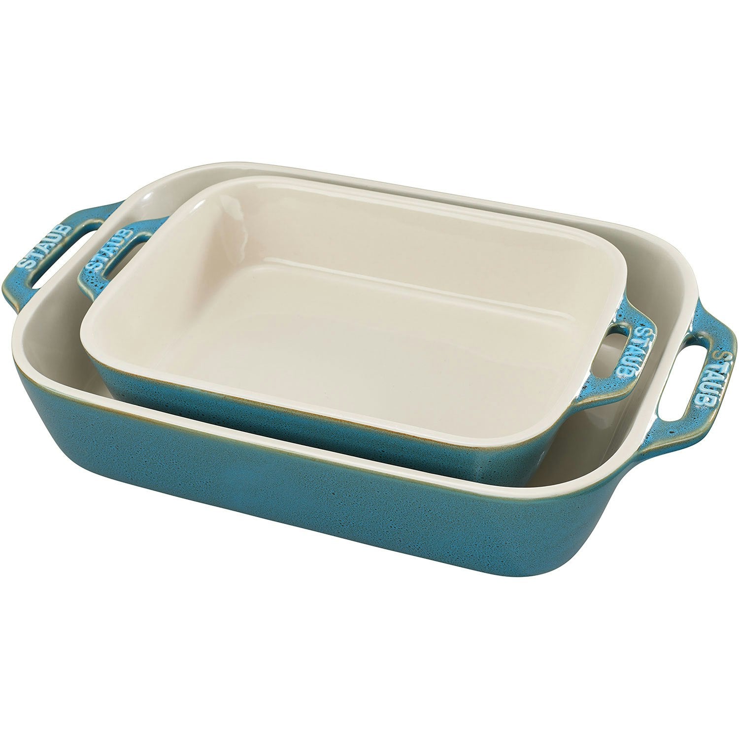 Staub Ofenform 2 Teile, Türkis