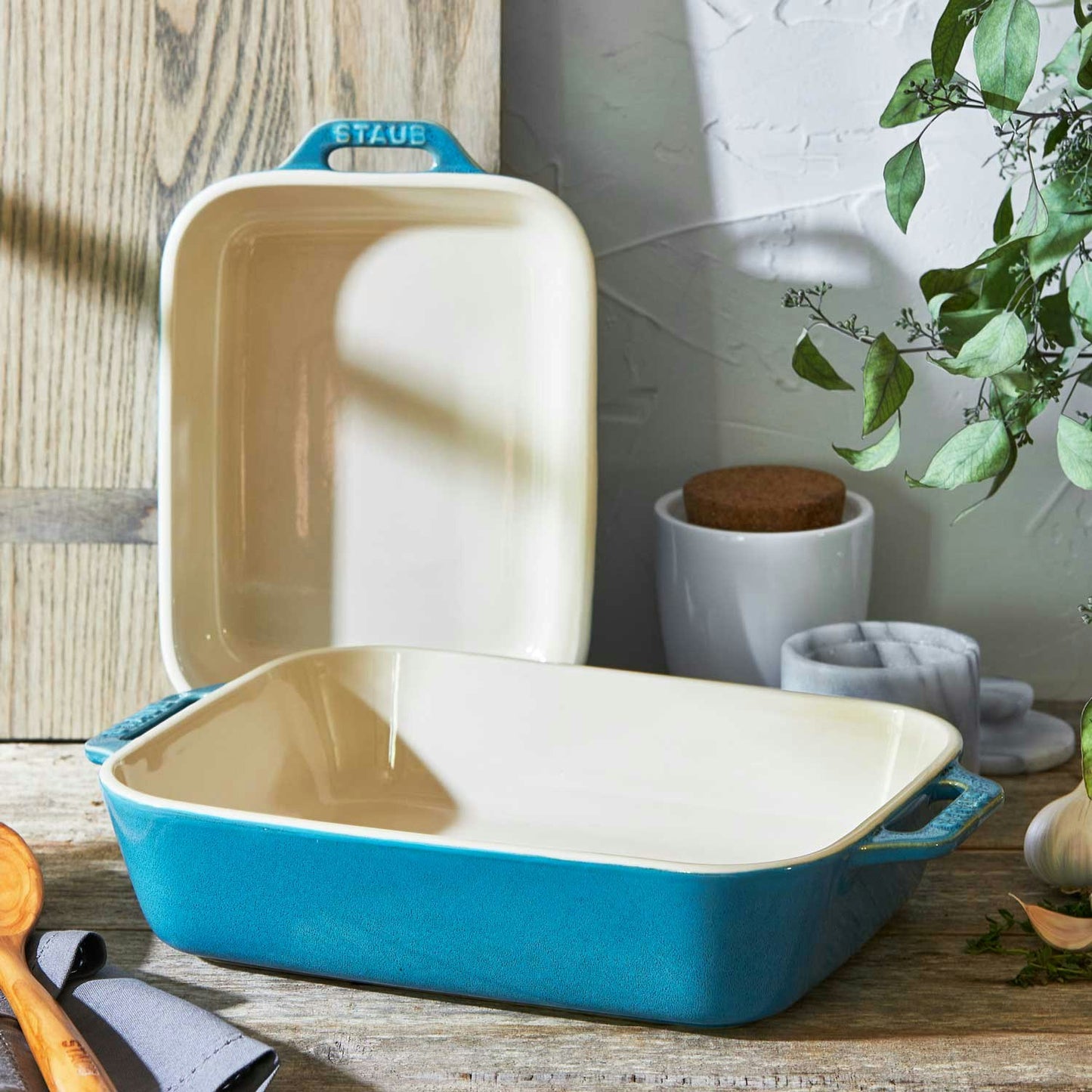 Staub Ofenform 2 Teile, Türkis
