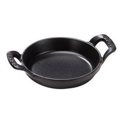 Staub Small Round Dish In Cast Iron, Black