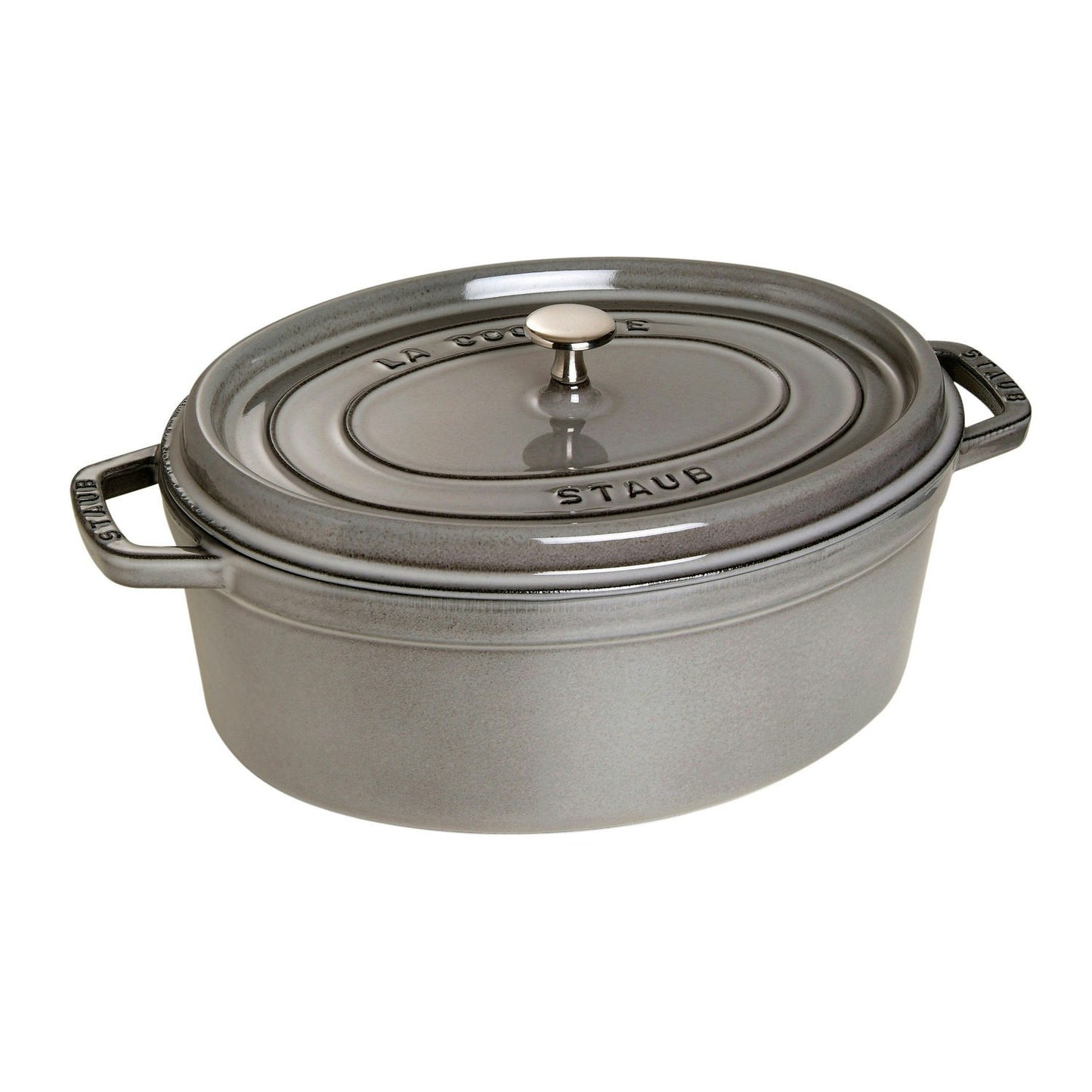  Staub Oval Cocotte 31 Cm 5,5 L, Grey
