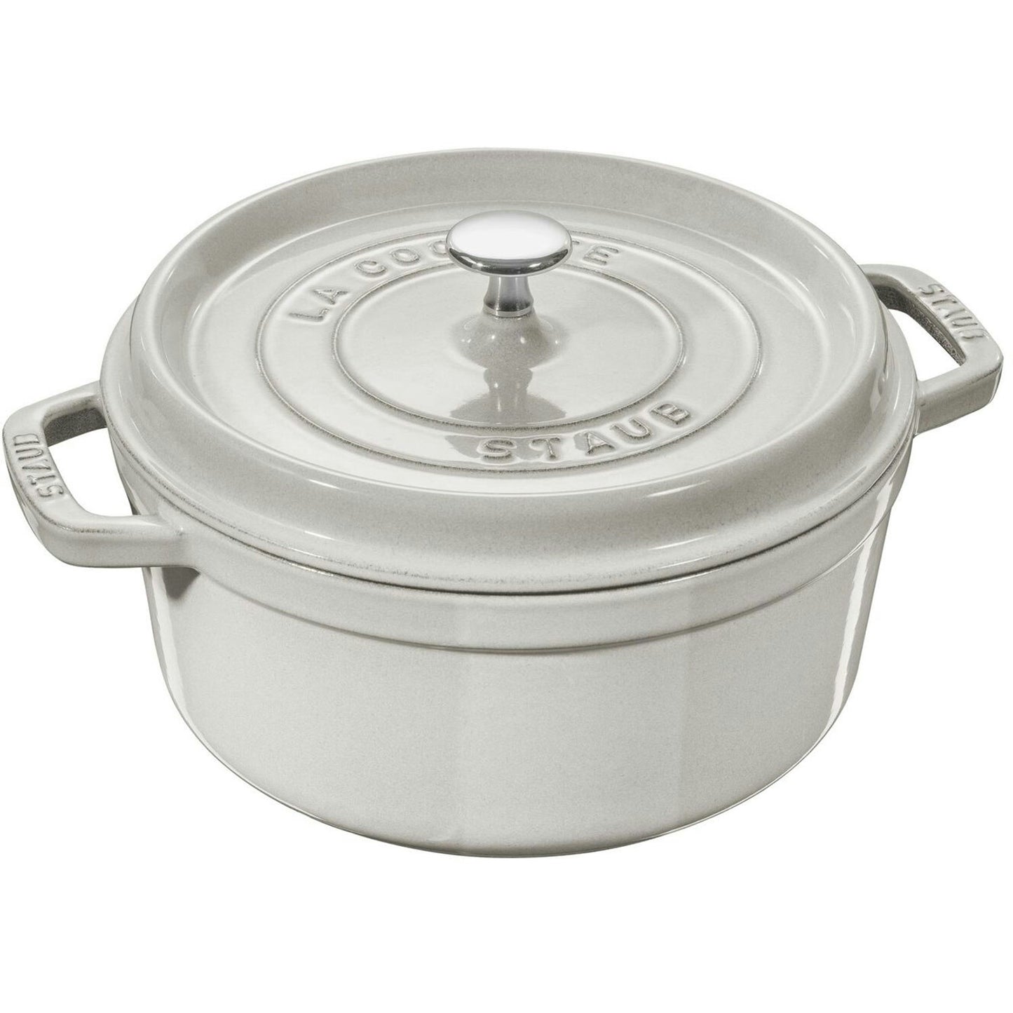  Staub Kokotte Rund, 26 Cm 5,2 L, Weiß