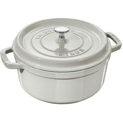  Staub Kokotte Rund, 26 Cm 5,2 L, Weiß
