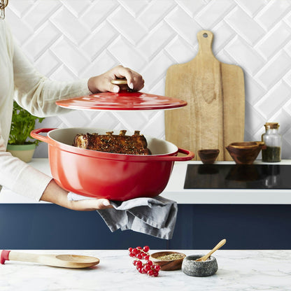 Tefal Air Oval Topf Rot, 5,7 L/30 Cm