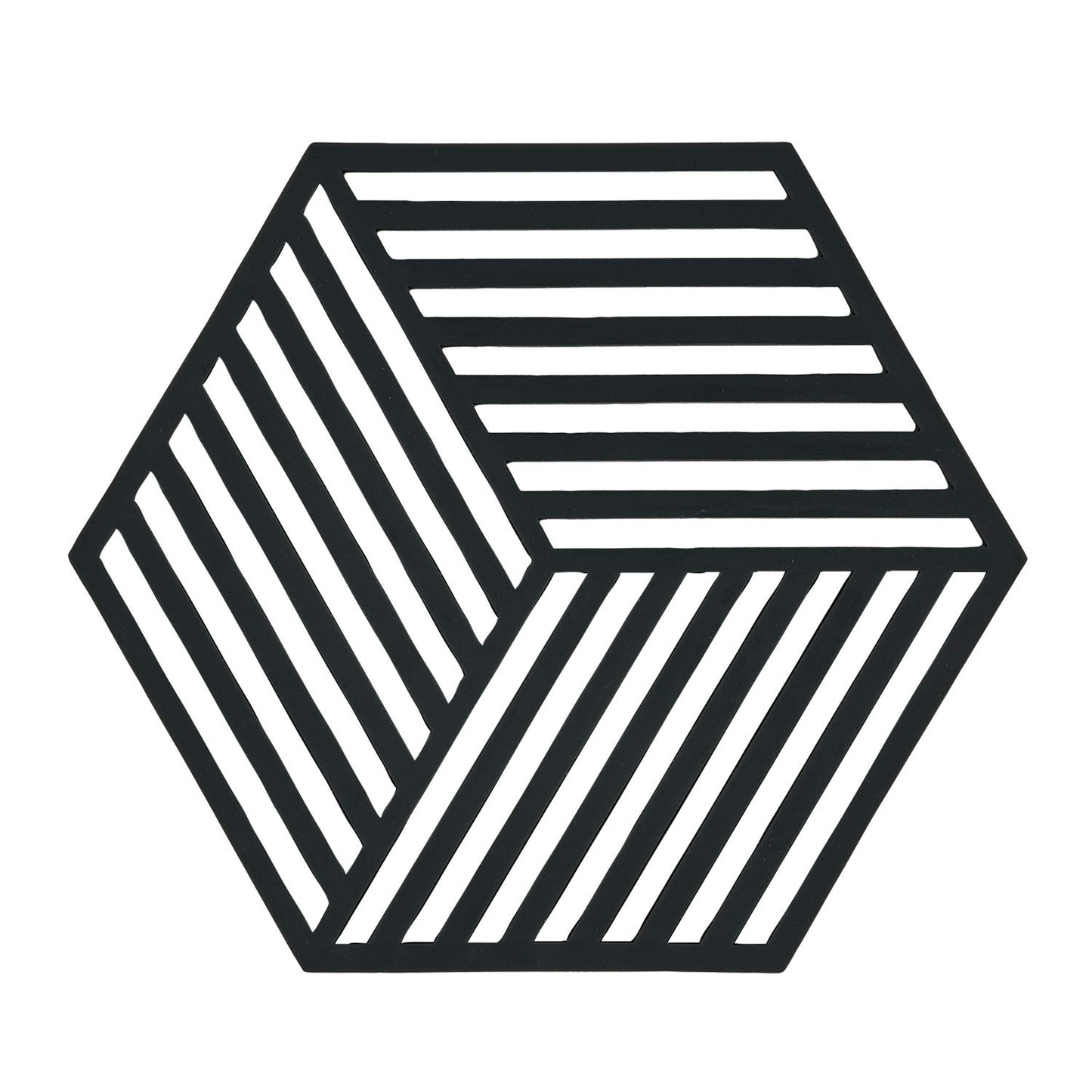 Zone Denmark Hexagon Untersetzer, Schwarz