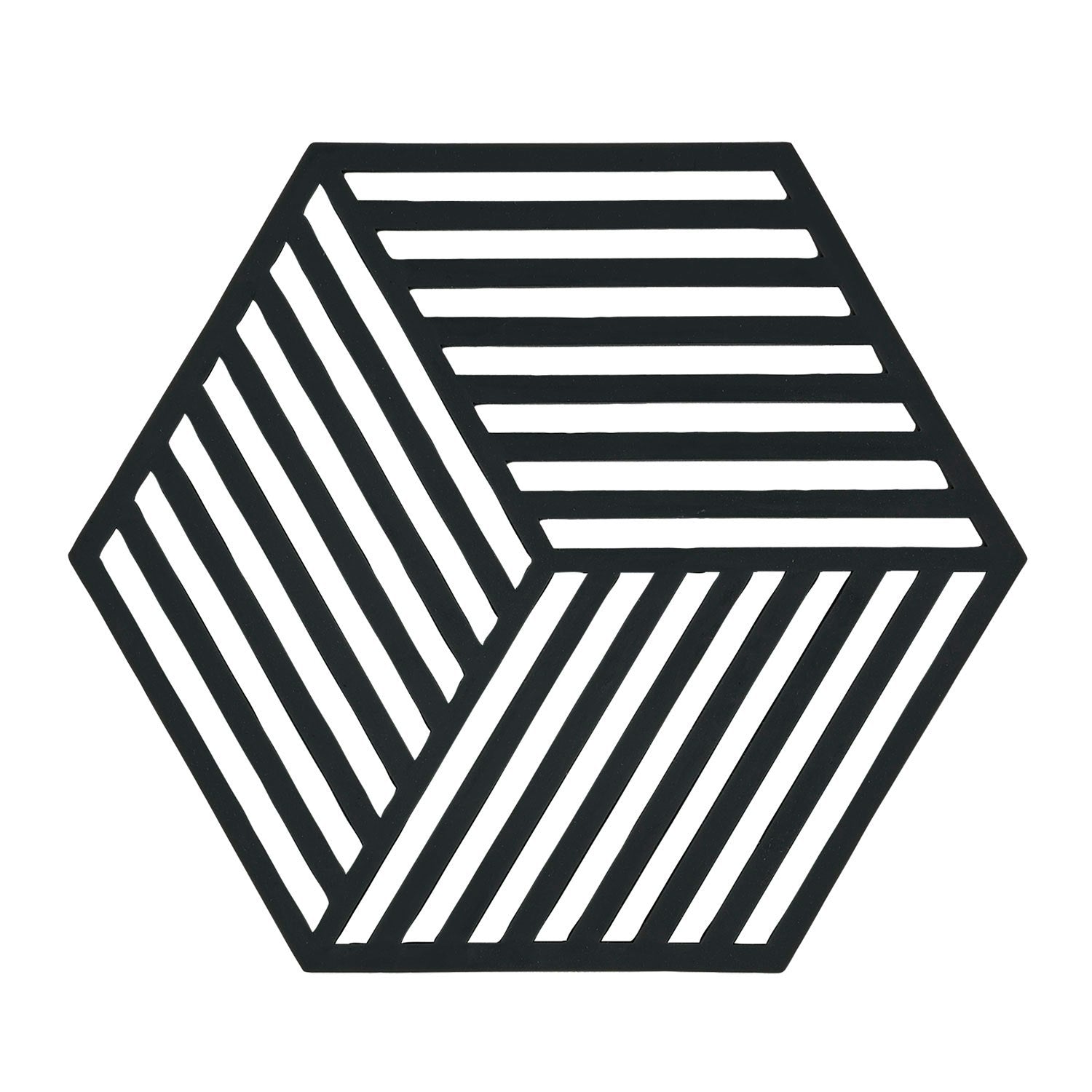 Zone Denmark Hexagon Untersetzer, Schwarz